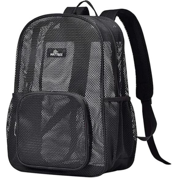 Mesh Backpack for School Beach Swimming Outdoor Fitness, Heavy Duty Mesh Bookbag - Picture 7 of 7